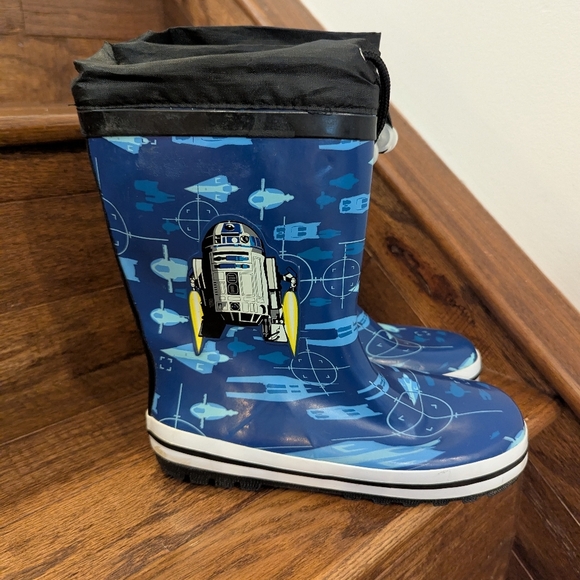 Star Wars Blue and Yellow Rain & Snow Boots Eu Sz33 US 2-2.5 - Picture 14 of 14